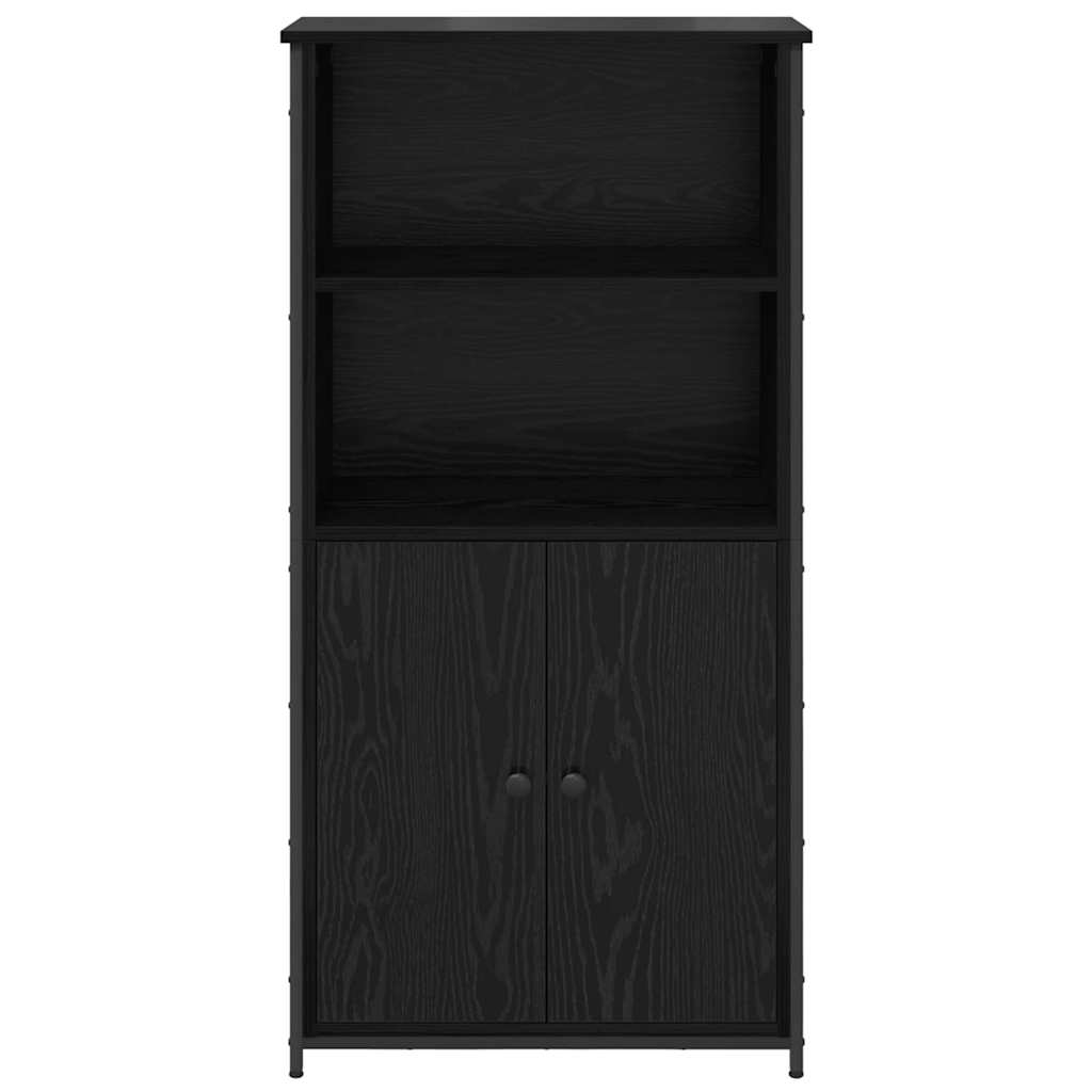 Bufet Stejar Negru 62 x 36 x 121,5 cm Lemn compozit — imaginea 7