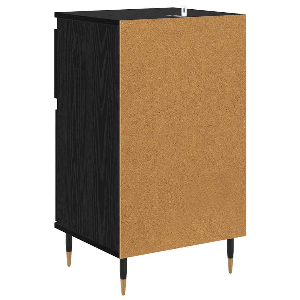 Bufet Stejar Negru 40 x 35 x 70 cm Lemn Ingineresc si Fier — imaginea 9