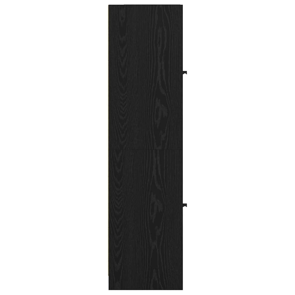 Bufet Stejar Negru 35 x 37 x 142 cm Lemn compozit — imaginea 8
