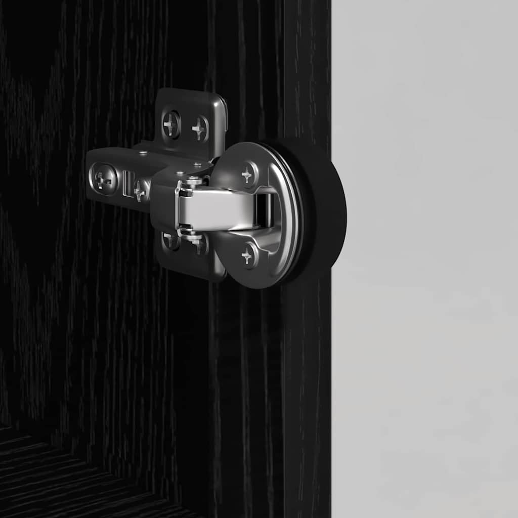 Bufet Stejar Negru 35 x 37 x 109 cm Lemn compozit — imaginea 10