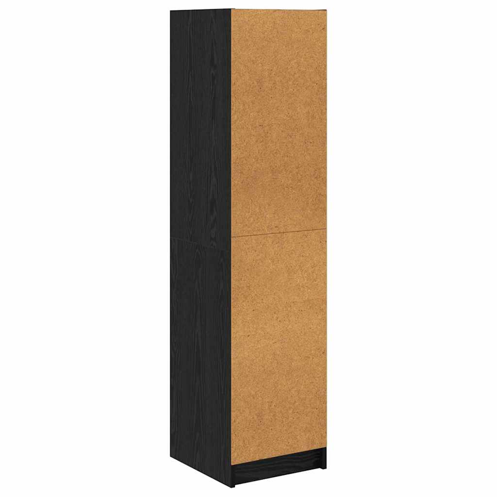 Bufet Stejar Negru 35 x 37 x 142 cm Lemn compozit — imaginea 9