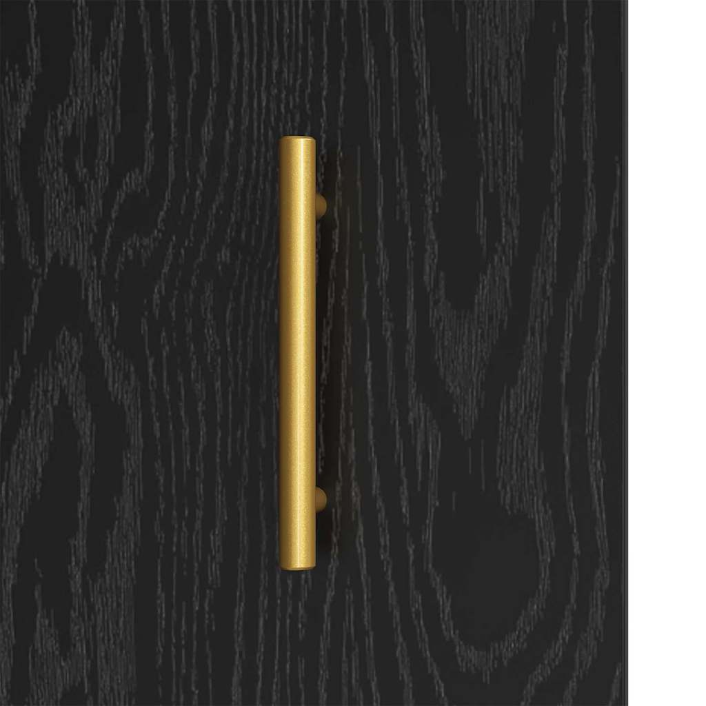Bufet Stejar Negru 69,5 x 34 x 90 cm Lemn Ingineresc si Fier — imaginea 11