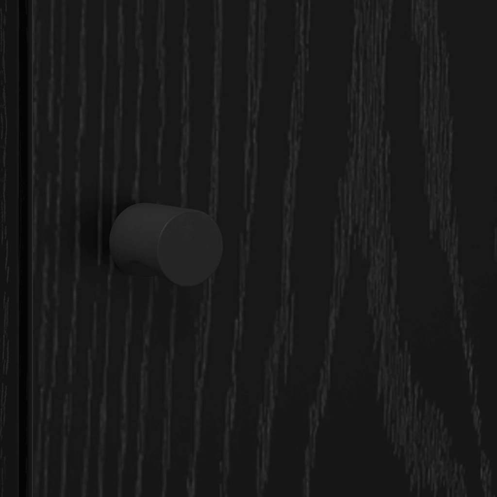 Bufet Stejar Negru 35 x 37 x 142 cm Lemn compozit — imaginea 11