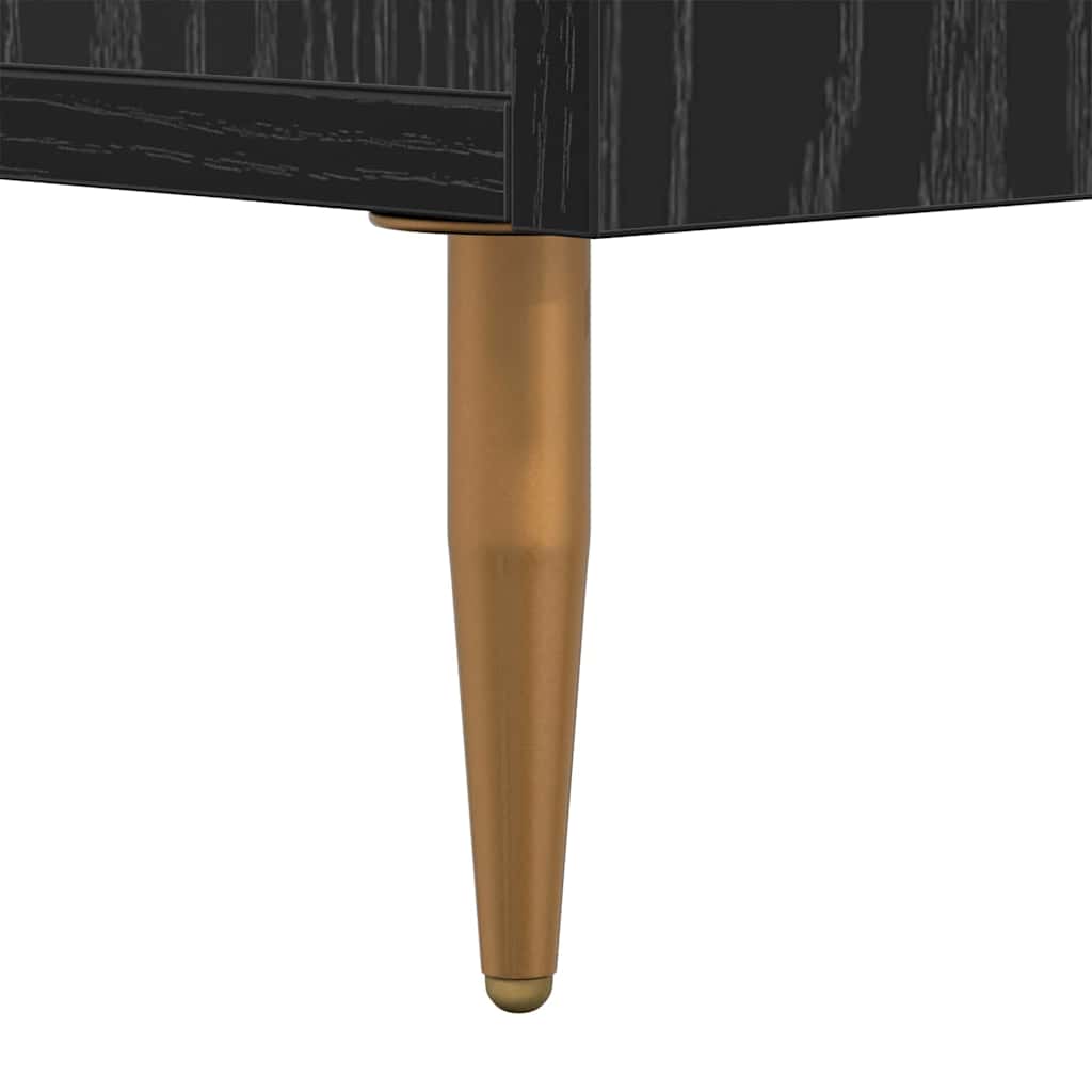 Bufet Stejar Negru 69,5 x 34 x 90 cm Lemn Ingineresc si Fier — imaginea 12