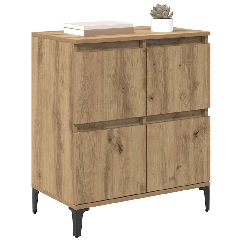 Bufet Stejar Artizanal 60 x 35 x 70 cm Lemn Ingineresc si Fier — imaginea 4