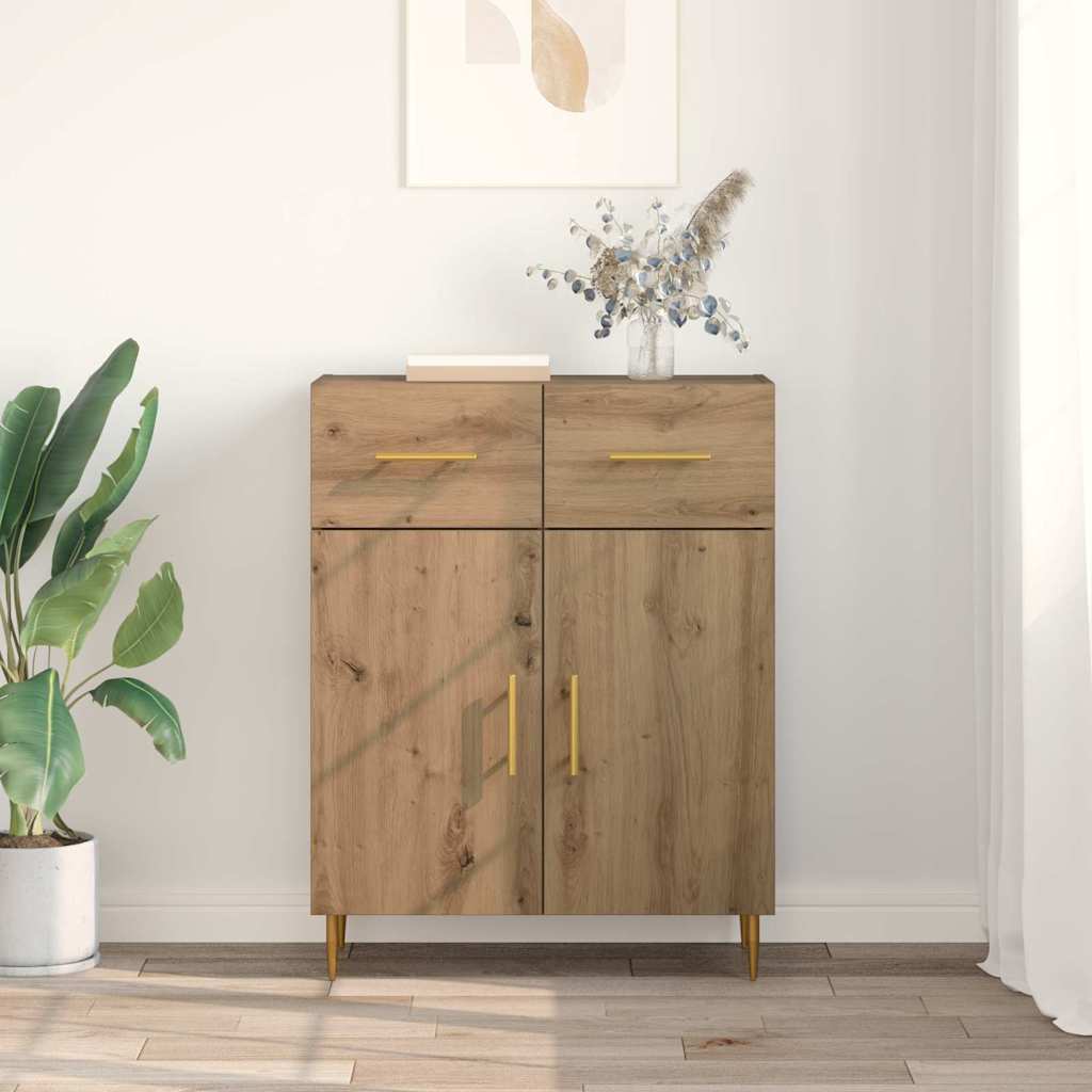 Bufet Stejar Artizanal 69,5 x 34 x 90 cm Lemn compozit — imaginea 5