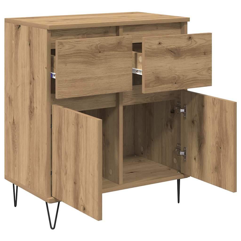 Bufet Stejar Artizanal 60 x 35 x 70 cm Lemn Ingineresc si Fier — imaginea 6
