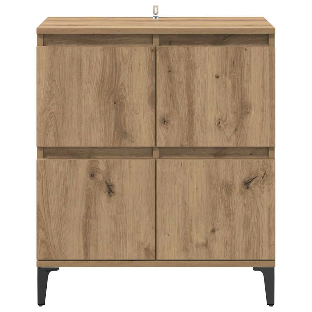 Bufet Stejar Artizanal 60 x 35 x 70 cm Lemn Ingineresc si Fier — imaginea 7