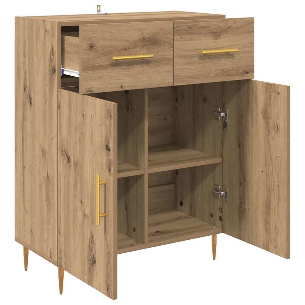 Bufet Stejar Artizanal 69,5 x 34 x 90 cm Lemn compozit — imaginea 6