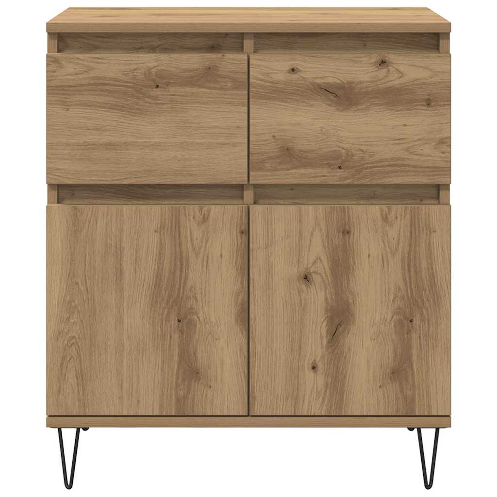 Bufet Stejar Artizanal 60 x 35 x 70 cm Lemn Ingineresc si Fier — imaginea 7