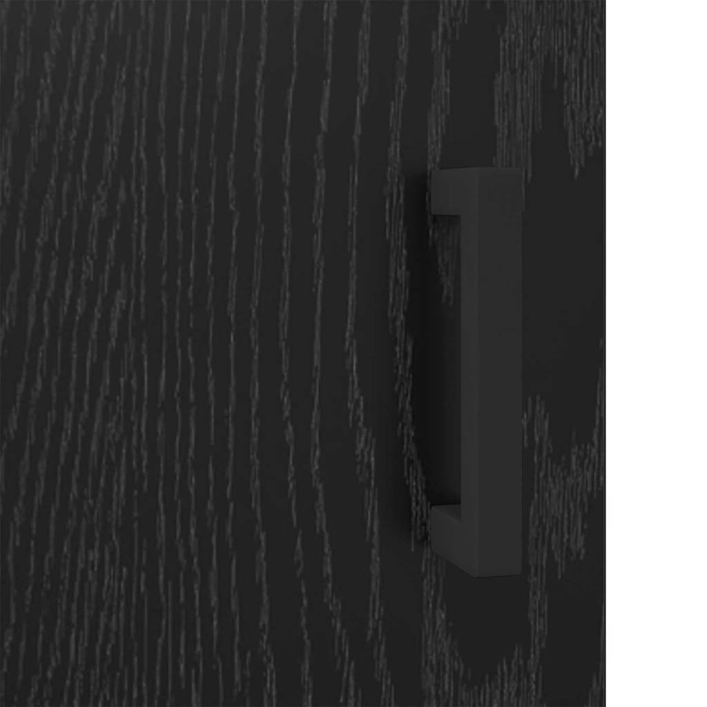 Bufet Stejar Negru 69,5 x 34 x 90 cm Lemn Ingineresc si Fier — imaginea 11