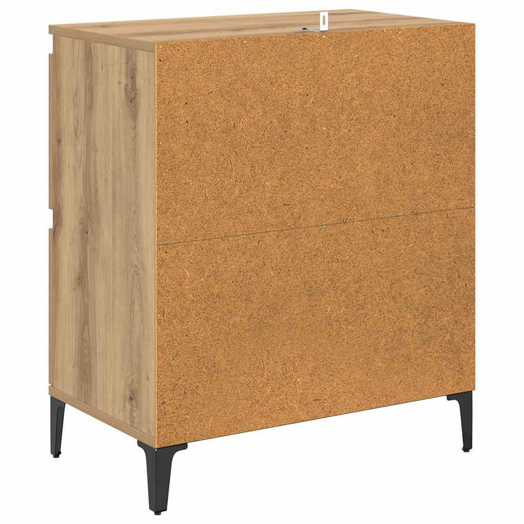 Bufet Stejar Artizanal 60 x 35 x 70 cm Lemn Ingineresc si Fier — imaginea 9