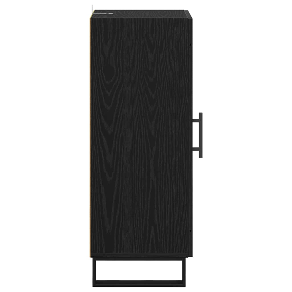 Bufet Stejar Negru 34,5 x 34 x 90 cm Lemn Ingineresc si Fier — imaginea 8