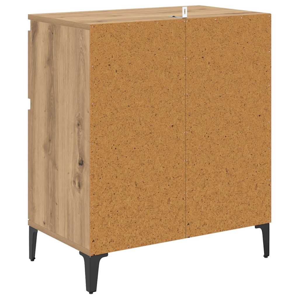 Bufet Stejar Artizanal 60 x 35 x 70 cm Lemn Ingineresc si Fier — imaginea 9