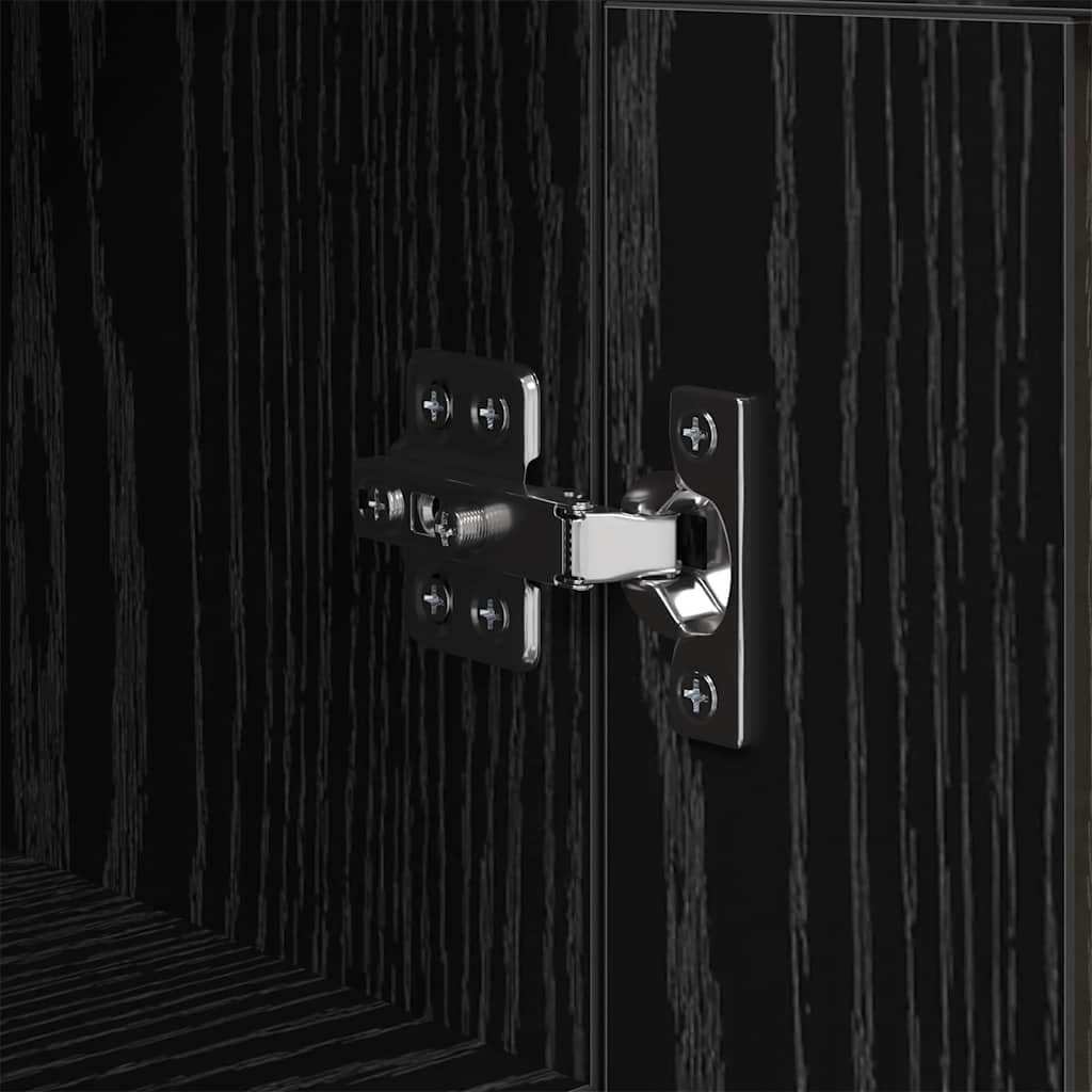Bufet Stejar Negru 34,5 x 34 x 90 cm Lemn Ingineresc si Fier — imaginea 10