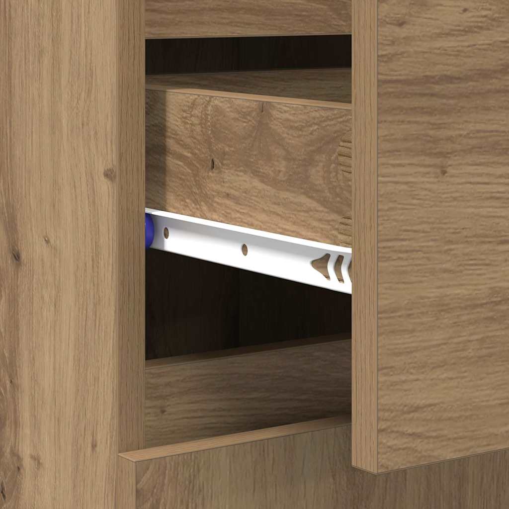 Bufet Stejar Artizanal 60 x 35 x 70 cm Lemn Ingineresc si Fier — imaginea 11