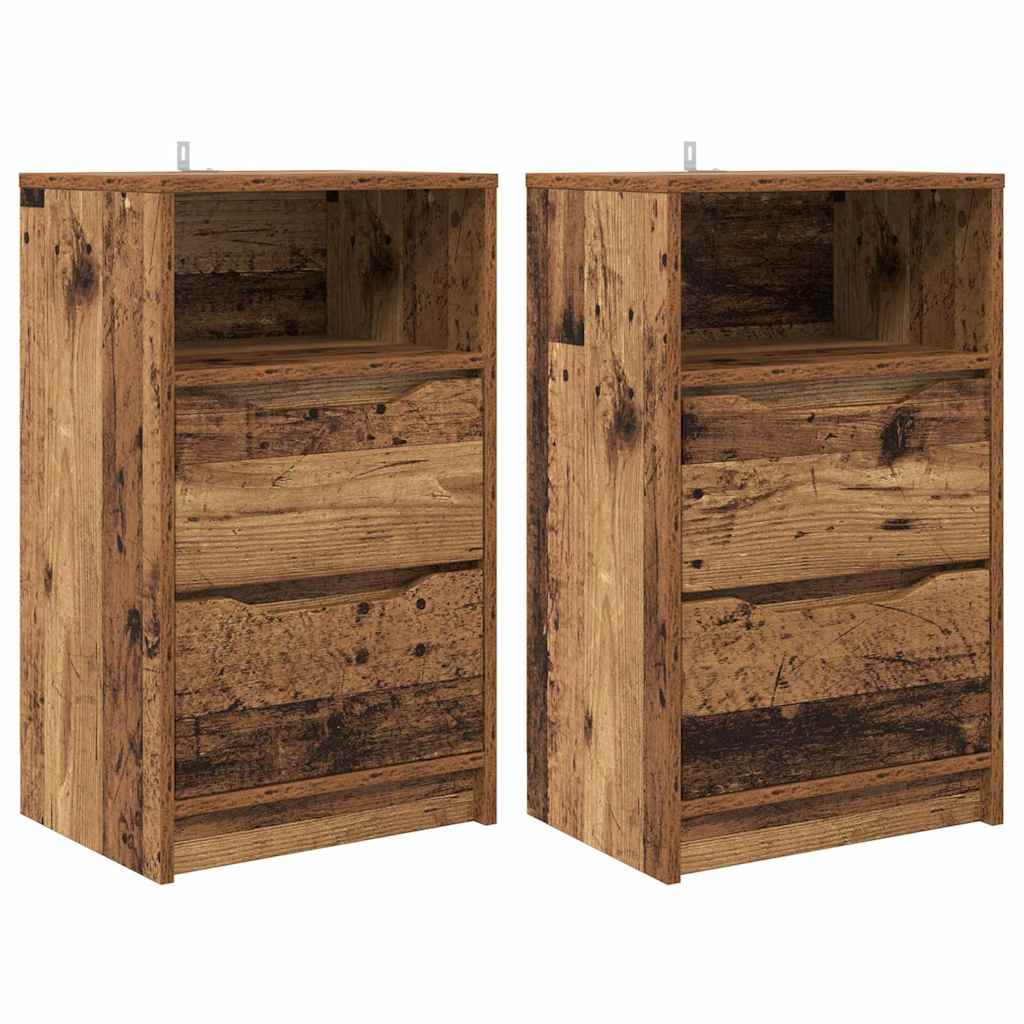 Noptiere cu sertar 2 pcs Lemn Vechi 40 x 30 x 467 cm