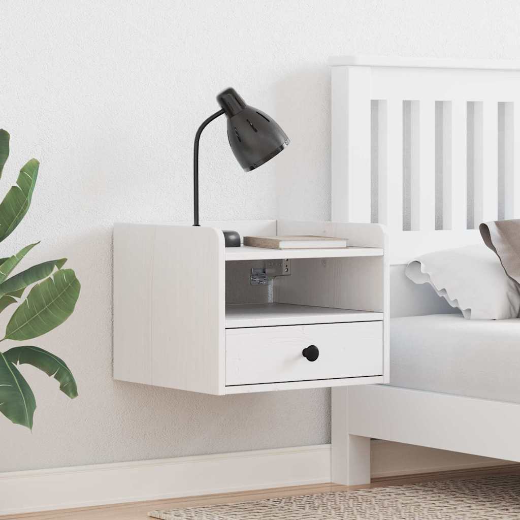 Noptiere 2 pcs Alb 38 x 36 x 29.5 cm Lemn de brad solid — imaginea 2