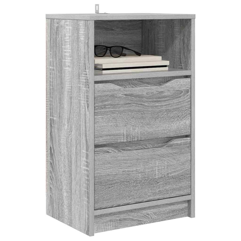 Noptiere cu sertar 2 pcs Gri Sonoma 40 x 30 x 467 cm — imaginea 4