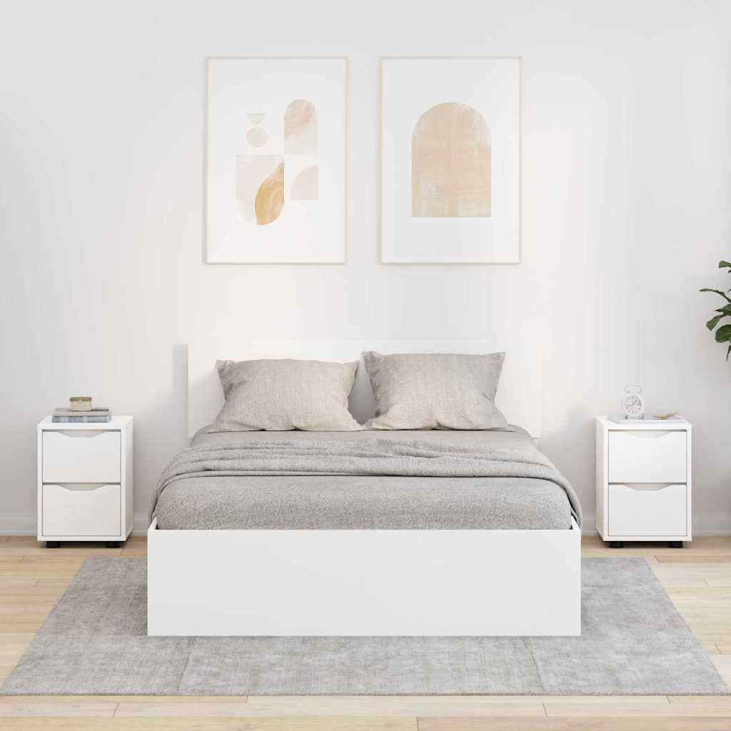 Noptiere 2 pcs Alb 30,5 x 30 x 43 cm Lemn compozit — imaginea 2