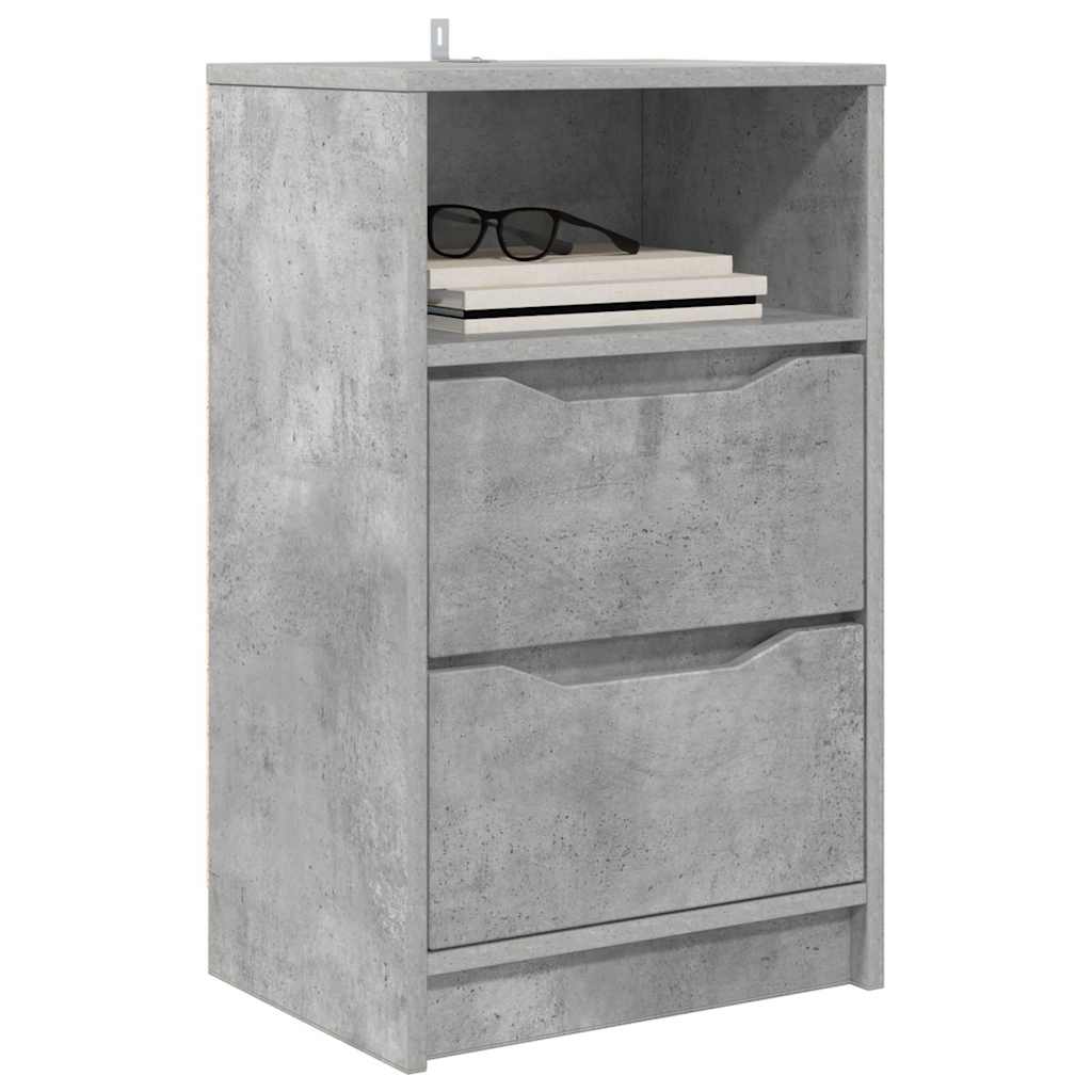 Noptiere cu sertar 2 pcs Gri din beton 40 x 30 x 467 cm — imaginea 4