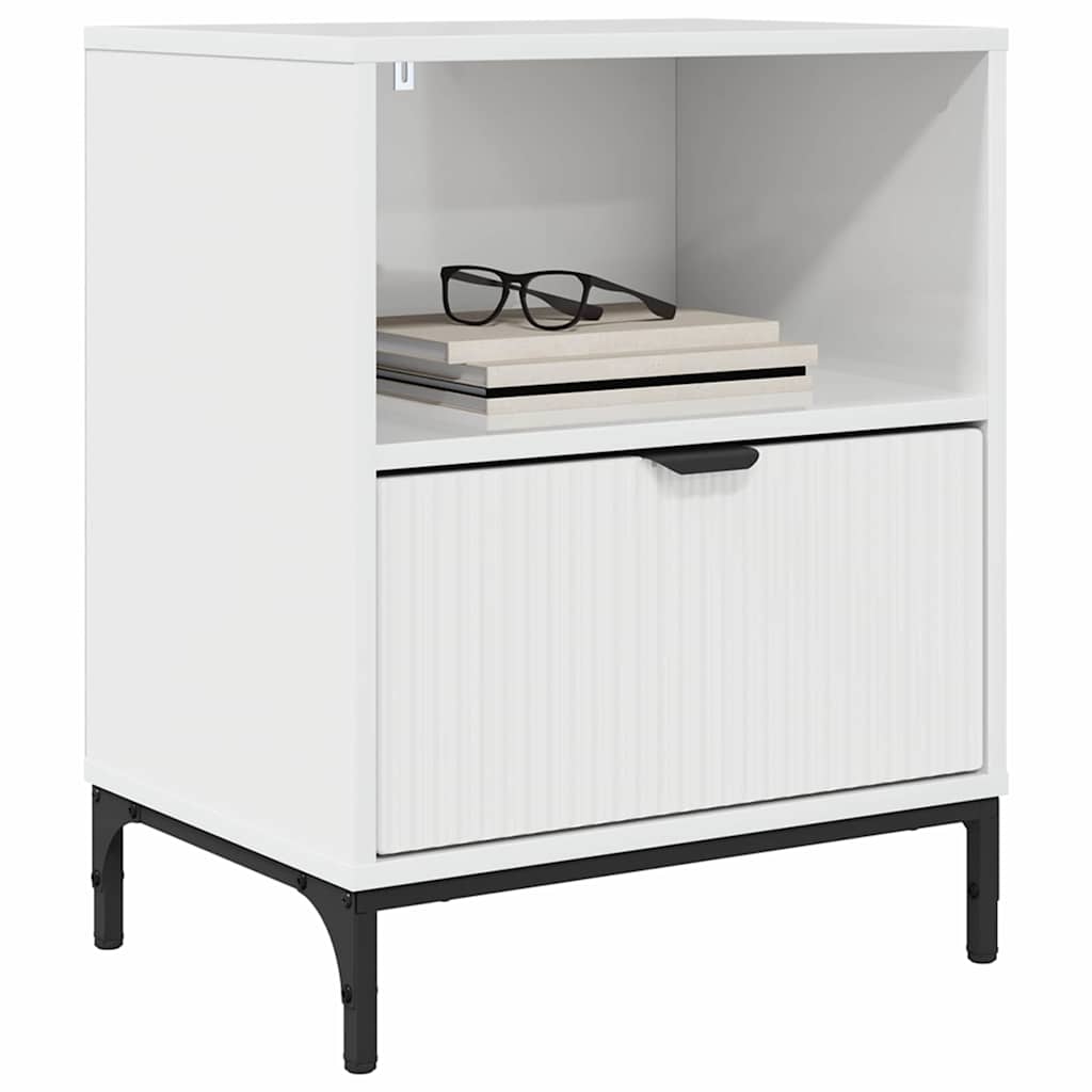 Noptiere 2 pcs Alb foarte lucios 49 x 36 x 61 cm — imaginea 4