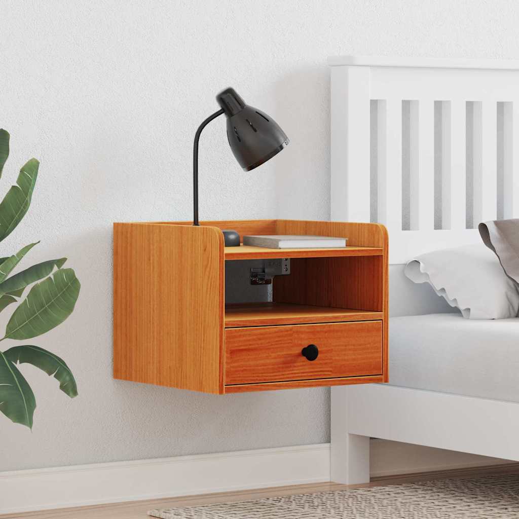 Noptiere cu sertar Pe perete 2 pcs Maro ceruit 38 x 36 x 29.5 cm — imaginea 2