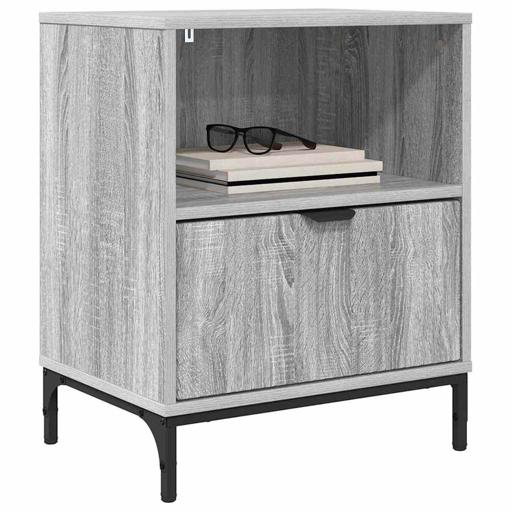 Noptiere 2 pcs sonoma gri 49 x 36 x 61 cm Lemn compozit — imaginea 4