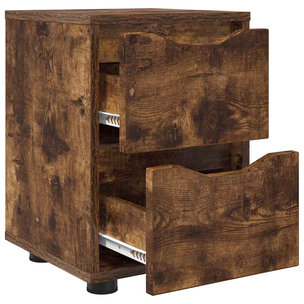 Noptiere 2 pcs Stejar fumuriu 30,5 x 30 x 43 cm — imaginea 6