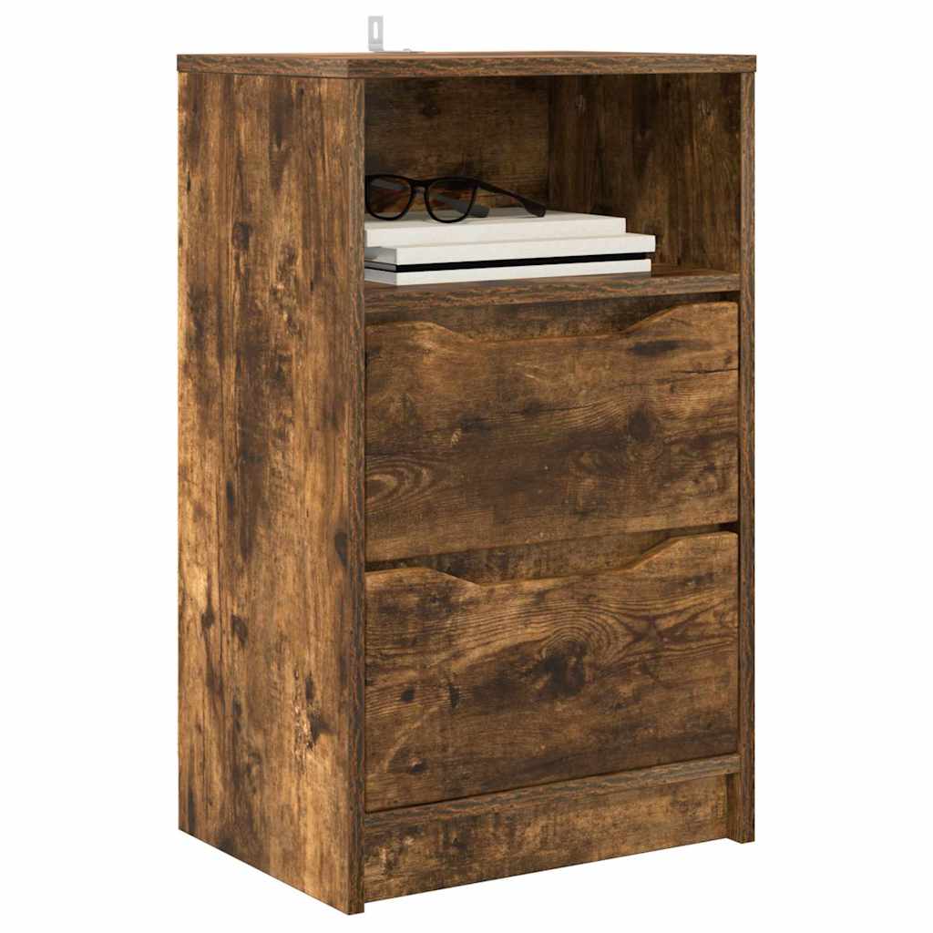 Noptiere 2 pcs Stejar fumuriu 40 x 30 x 467 cm — imaginea 4