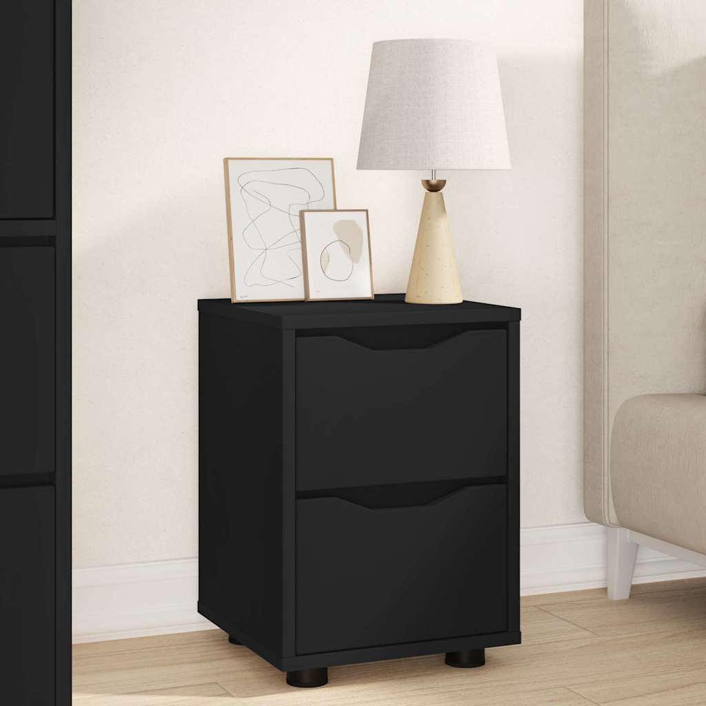 Noptiere 2 pcs Negru 30,5 x 30 x 43 cm Lemn compozit — imaginea 5