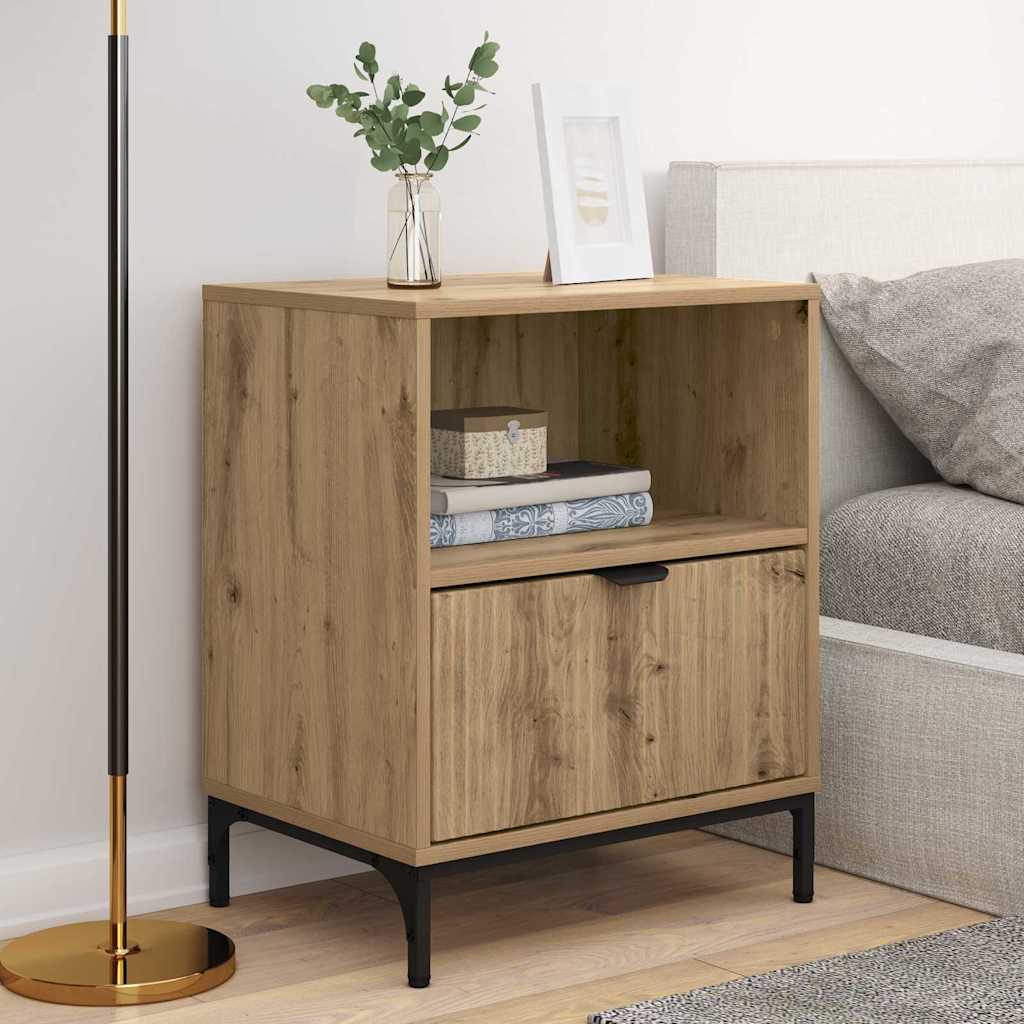 Noptiere 2 pcs stejar artizanal 49 x 36 x 61 cm — imaginea 5
