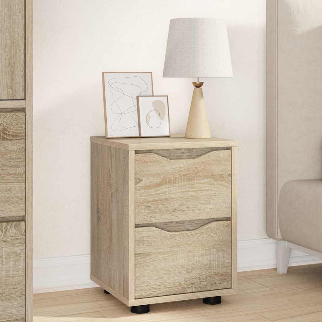 Noptiere 2 pcs Stejar Sonoma 30,5 x 30 x 43 cm — imaginea 5