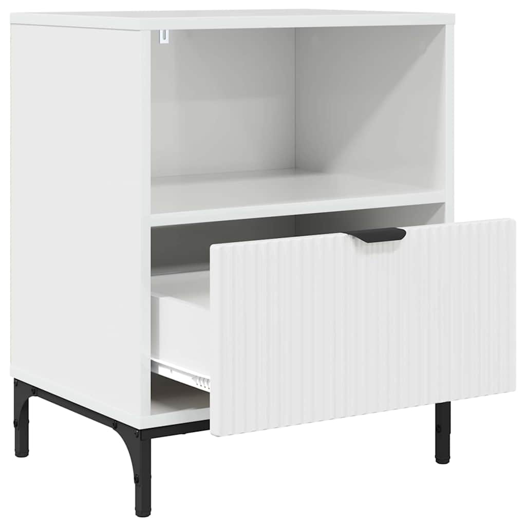 Noptiere 2 pcs Alb foarte lucios 49 x 36 x 61 cm — imaginea 6