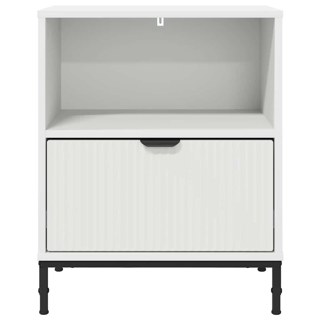 Noptiere 2 pcs Alb 49 x 36 x 61 cm Lemn compozit — imaginea 7