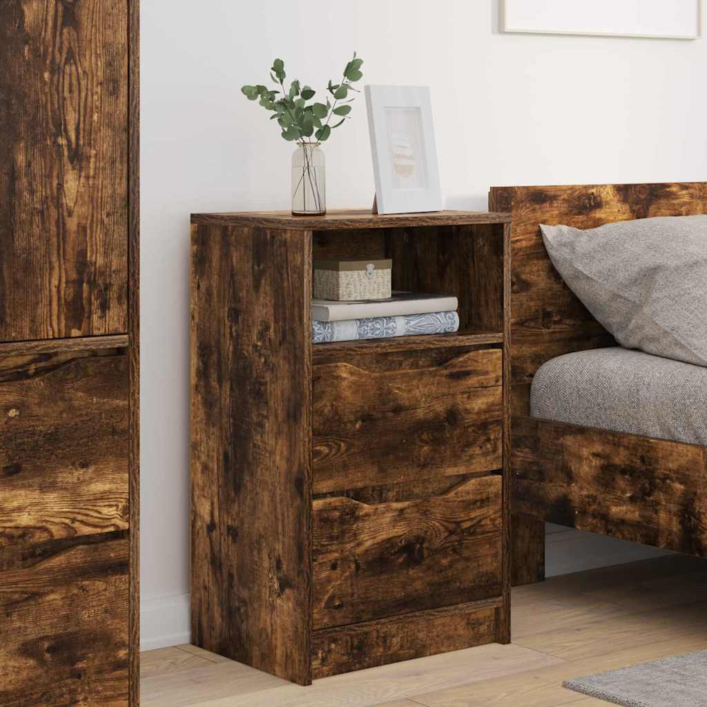 Noptiere 2 pcs Stejar fumuriu 40 x 30 x 467 cm — imaginea 5