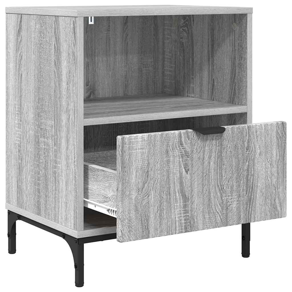 Noptiere 2 pcs sonoma gri 49 x 36 x 61 cm Lemn compozit — imaginea 6