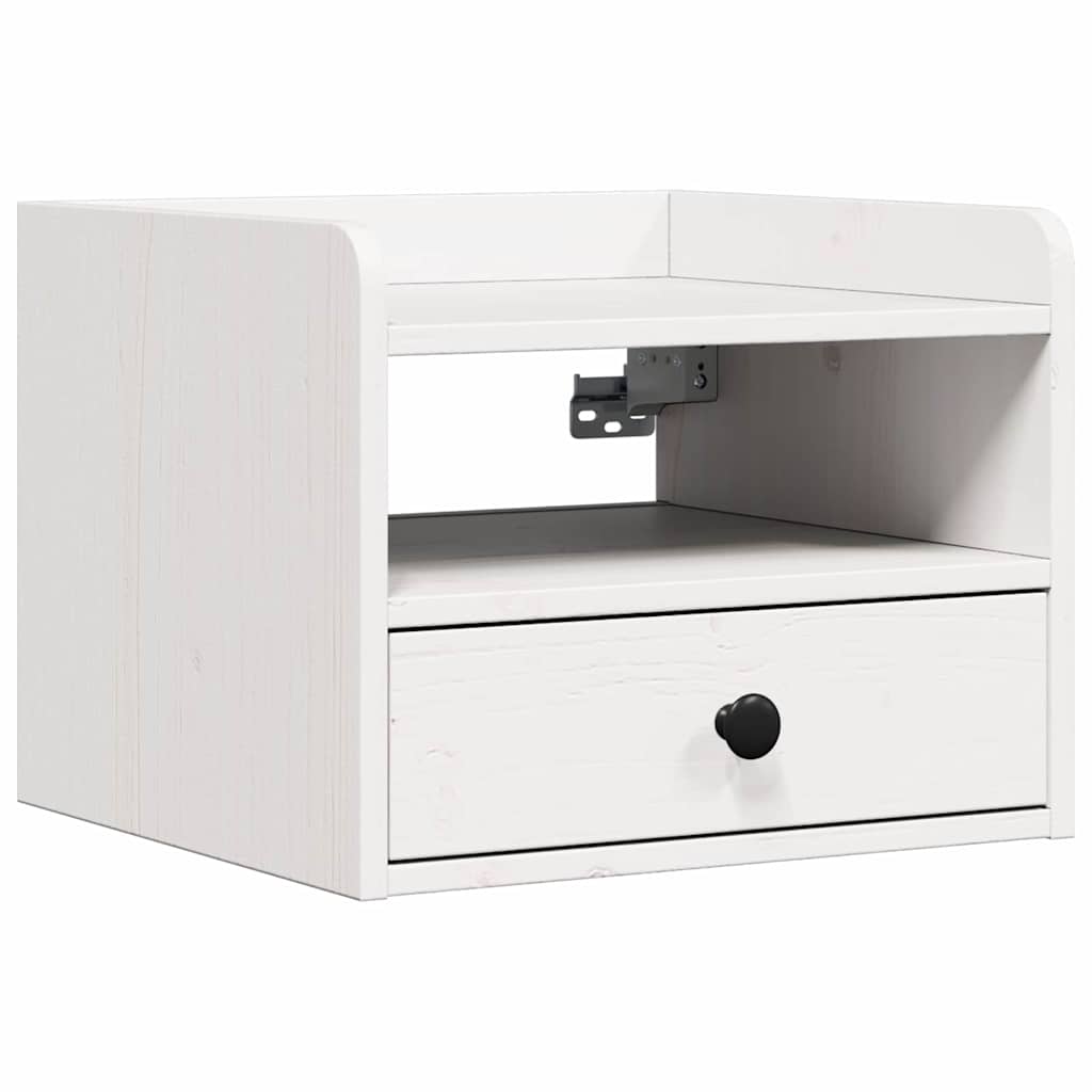 Noptiere 2 pcs Alb 38 x 36 x 29.5 cm Lemn de brad solid — imaginea 5