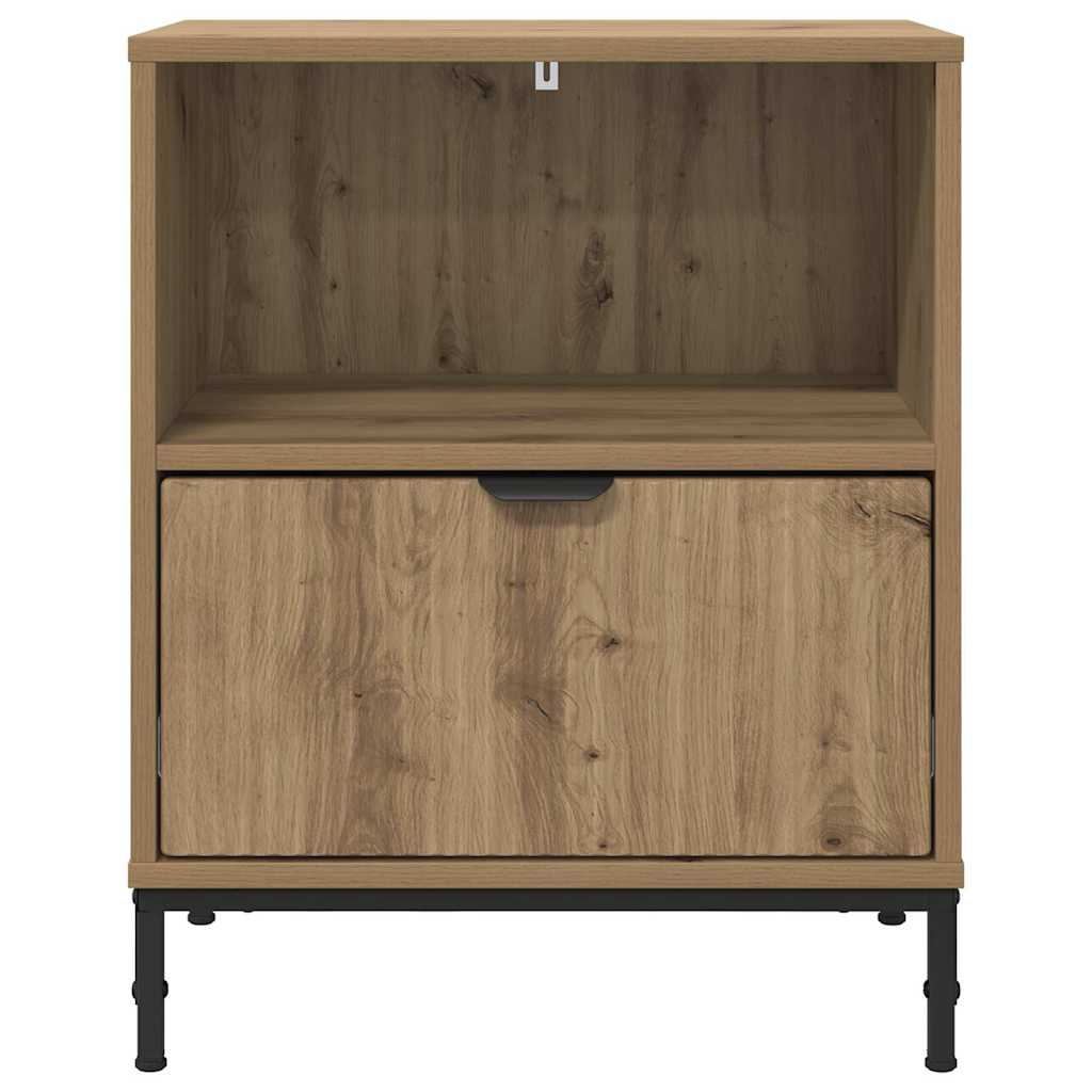 Noptiere 2 pcs stejar artizanal 49 x 36 x 61 cm — imaginea 7