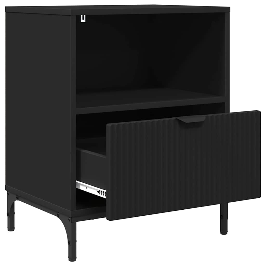 Noptiere 2 pcs Negru 49 x 36 x 61 cm Lemn compozit — imaginea 6