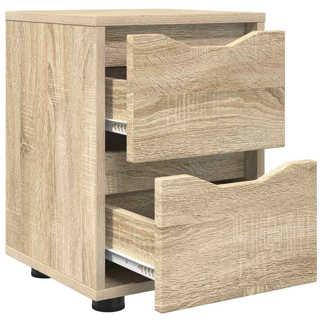 Noptiere 2 pcs Stejar Sonoma 30,5 x 30 x 43 cm — imaginea 6