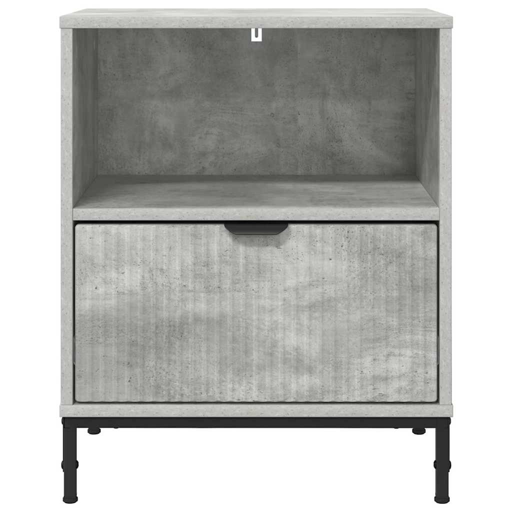 Noptiere 2 pcs Gri beton 49 x 36 x 61 cm Lemn compozit — imaginea 7