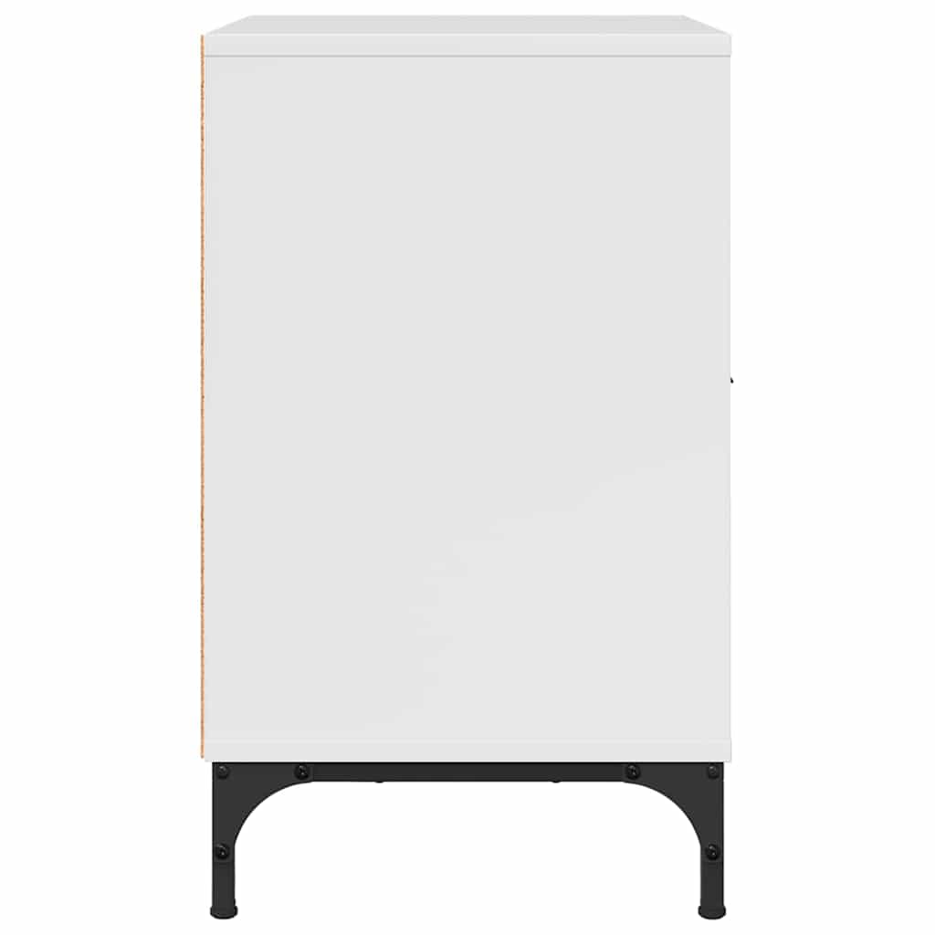 Noptiere 2 pcs Alb foarte lucios 49 x 36 x 61 cm — imaginea 8