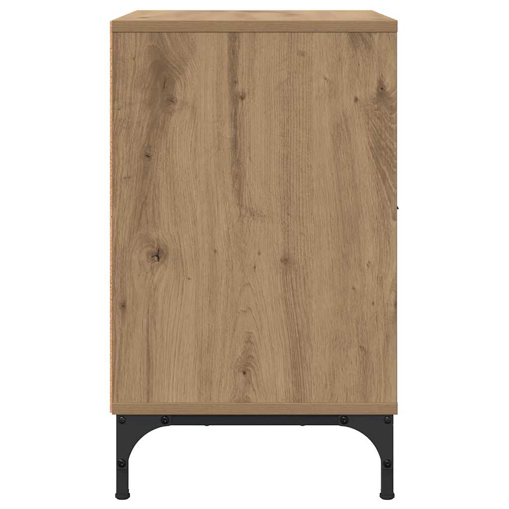 Noptiere 2 pcs stejar artizanal 49 x 36 x 61 cm — imaginea 8