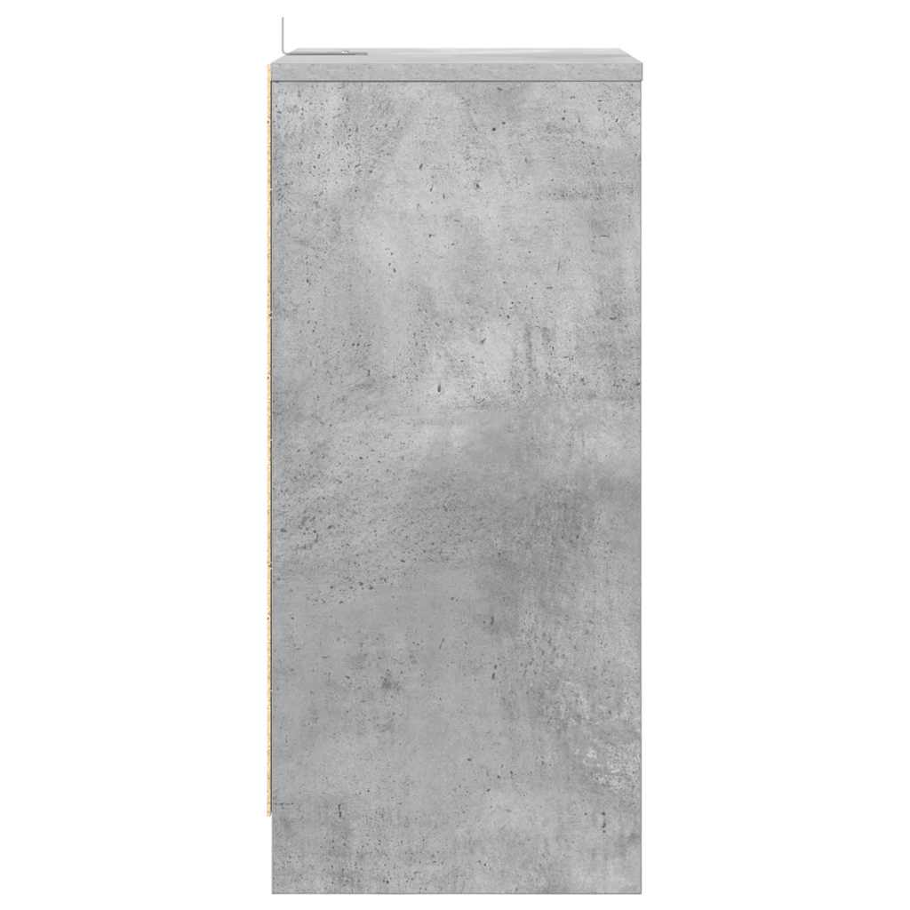 Noptiere cu sertar 2 pcs Gri din beton 40 x 30 x 467 cm — imaginea 8