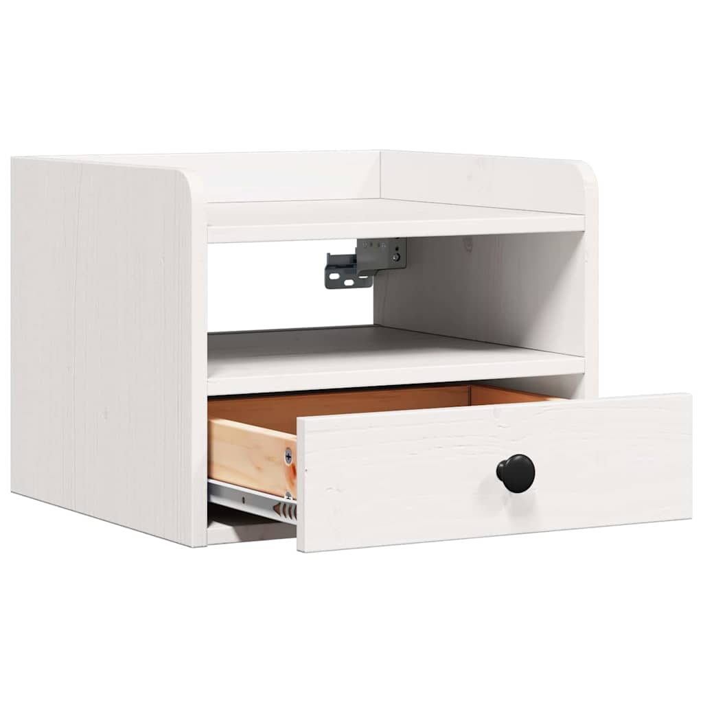 Noptiere 2 pcs Alb 38 x 36 x 29.5 cm Lemn de brad solid — imaginea 6