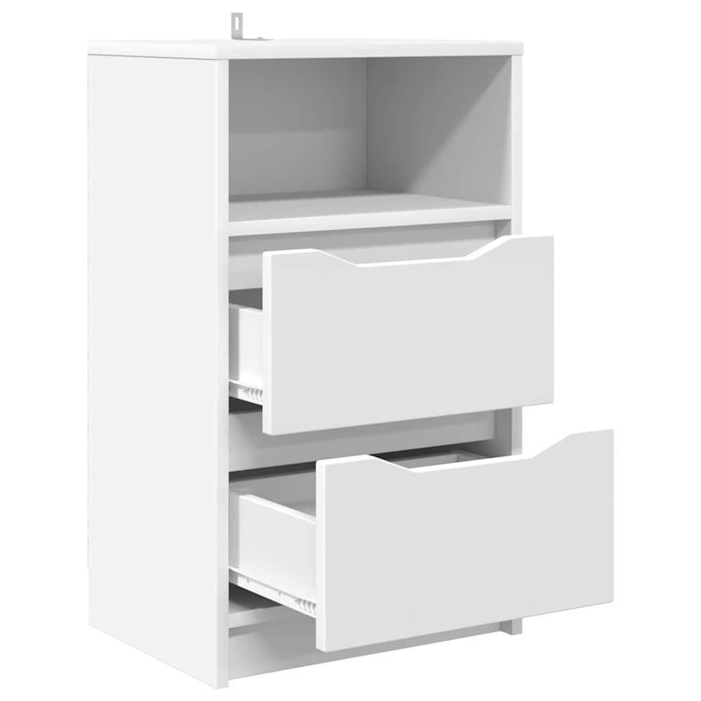 Noptiere 2 pcs Alb 40 x 30 x 467 cm Lemn compozit — imaginea 6