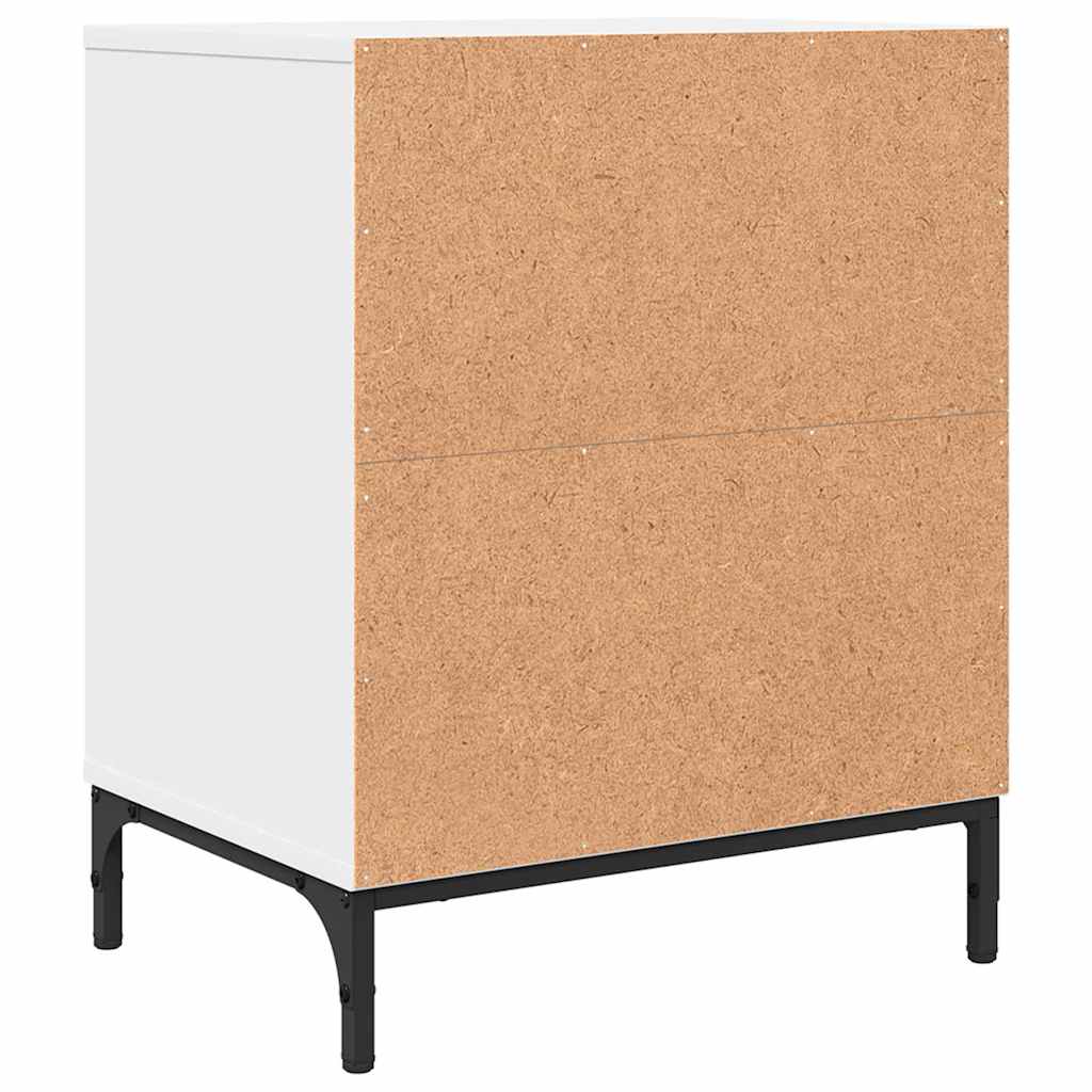 Noptiere 2 pcs Alb 49 x 36 x 61 cm Lemn compozit — imaginea 9
