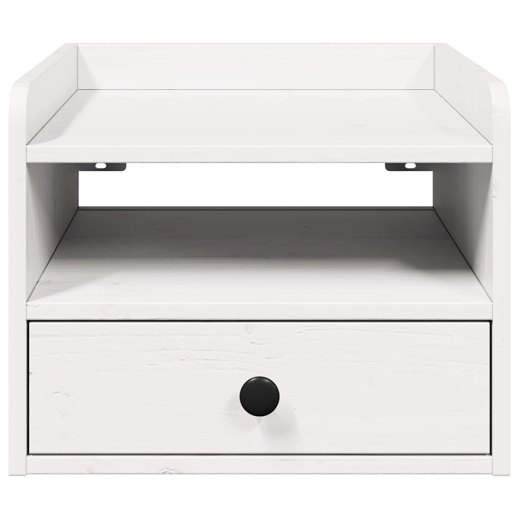 Noptiere 2 pcs Alb 38 x 36 x 29.5 cm Lemn de brad solid — imaginea 7