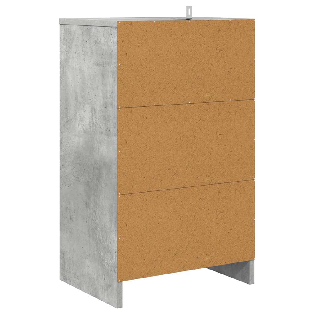Noptiere cu sertar 2 pcs Gri din beton 40 x 30 x 467 cm — imaginea 9